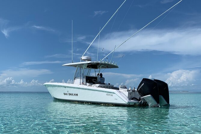 4 hours 34ft Day Dream Private Charter in Nassau - Getting On Board at Nassau Yacht Haven, Reels Dreams Style