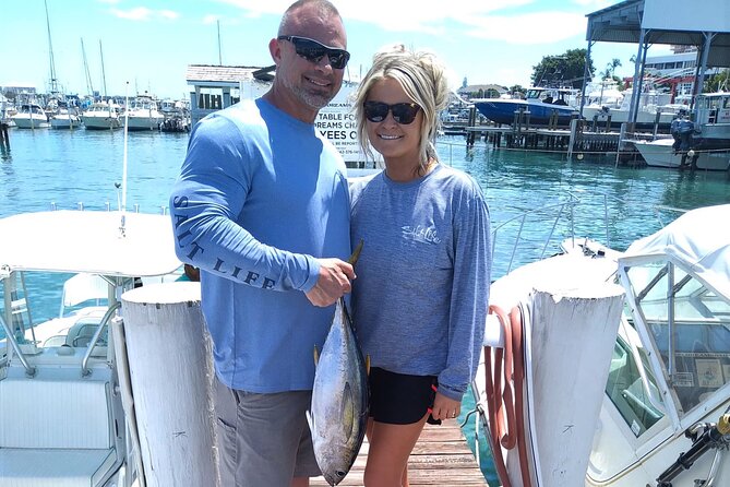 8 hours 34ft Day Dream Private Charter in Nassau - Fishing: deep sea and bottom options, built for payoff