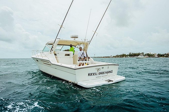 8 hours 38ft Reel Dreams Private Charter Nassau - The beach and island moments that turn fishing into a day out