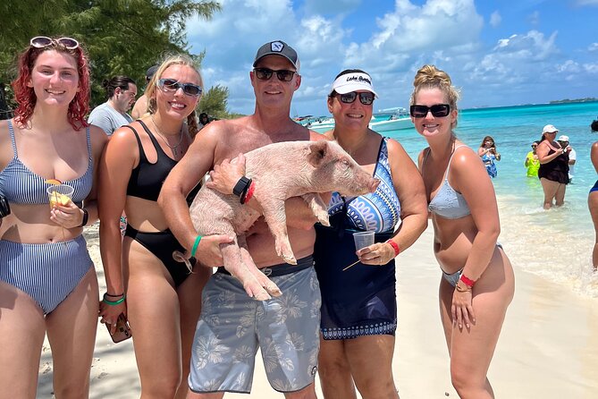 Bahamas Swimming Pigs Experience on Rose Island - Beach time after pig moments: games, paddling, and downtime
