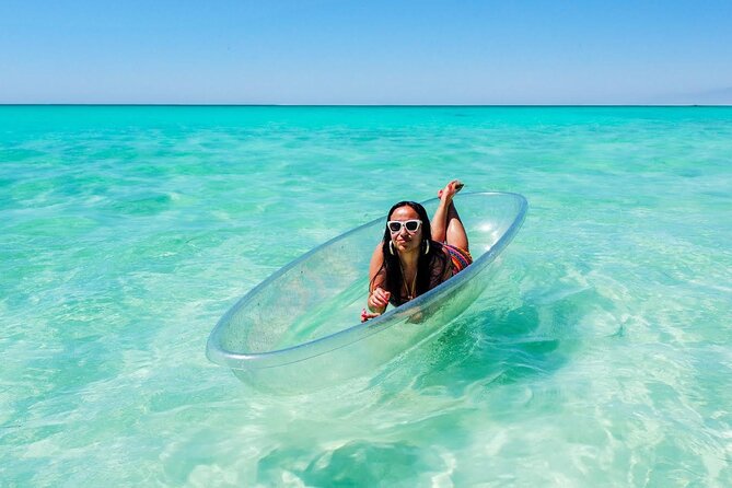Beach Day and Clear Kayak Photoshoot in Bahamas - The Mikey factor: how the best days stay calm and safe