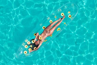 Clear Kayak Drone Photoshoot and Water Sports Activity