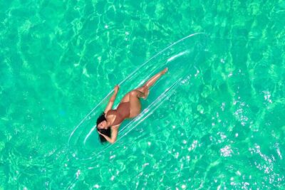 Clear kayak photoshoot Nassau Bahamas.
