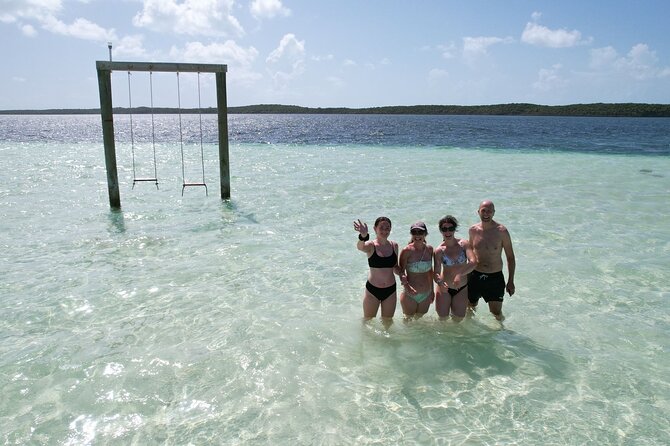 Pink Sand Beach and Swimming Pigs Adventure from Nassau - Spanish Wells: Sandbar Swings in the Middle of the Ocean