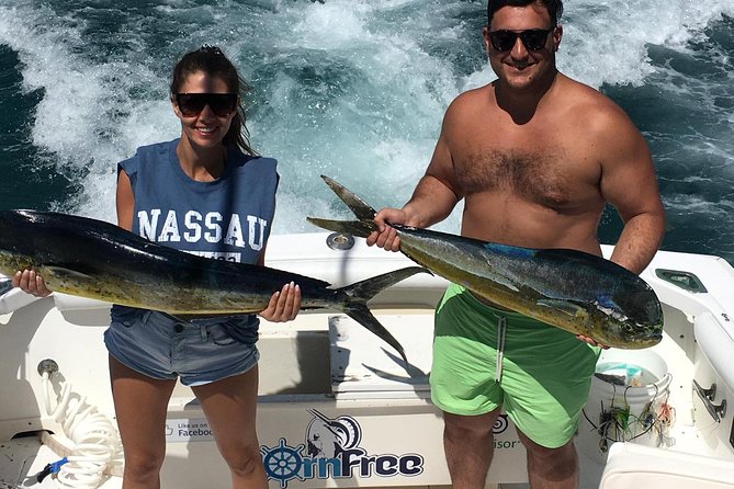 Private Snorkeling or Fishing from Nassau - 31ft Sitting Pretty - Fishing around Nassau: offshore deep water vs closer-to-reef tactics