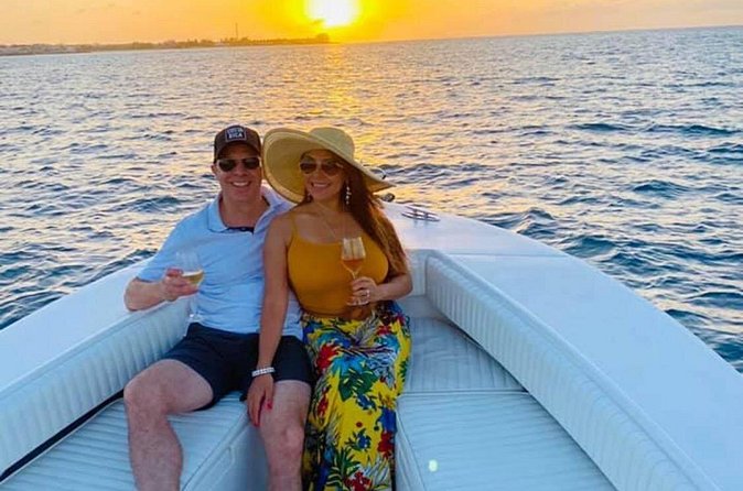 Sunset cruises - Champagne or wine with a cheese platter, plus music you control